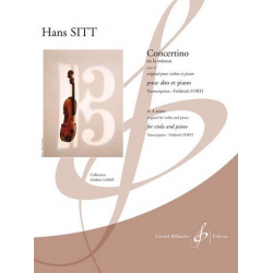 Concertino en la mineur op.31 : pour alto - Hans Sitt