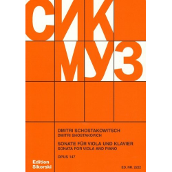 Sonate op.147 : für Viola und Klavier - Dmitri Shostakovitch / Schostakowitsch