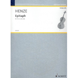 Epitaph : für Violoncello - Hans Werner Henze