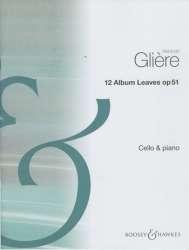 12 Album Leaves op.51 : for cello - Reinhold Glière
