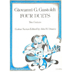 4 Duets : for 2 guitars,  score - Giovanni Giacomo Gastoldi