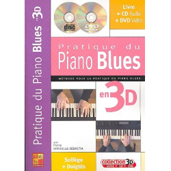 Pratique du Piano Blues en 3D (+CD + DVD) - Pierre Minvielle-Sébastia