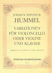 Variationen op.54 : für Violoncello - Johann Nepomuk Hummel