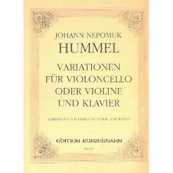 Variationen op.54 : für Violoncello - Johann Nepomuk Hummel