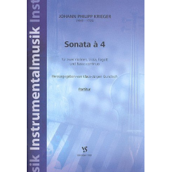 Sonata a 4 : für 2 Violinen, Viola, Fagott - Johann Philipp Krieger