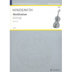 Meditation : für Viola und Orgel - Paul Hindemith / Arr. Heribert Breuer