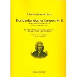 Brandenburgisches Konzert D-Dur Nr.5 BWV1050 : - Johann Sebastian Bach