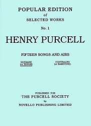 15 Songs and Airs : for soprano or tenor -Henry Purcell