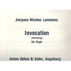 Invocation : Anrufung für Orgel - Nicolas Jacques Lemmens