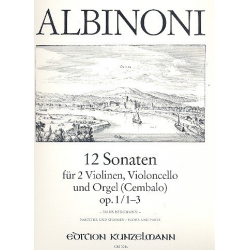 12 Sonaten op.1 Band 1 (Nr.1-3) : - Tomaso Albinoni