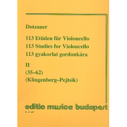 113 Etüden Band 2 für Violoncello - Justus Johann Friedrich Dotzauer