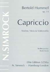 Capriccio op.14 : für Violine, Viola - Bertold Hummel