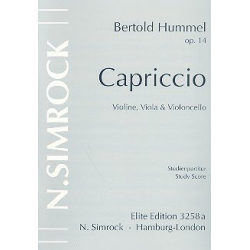 Capriccio op.14 : für Violine, Viola - Bertold Hummel