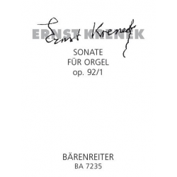Sonate op.92,1 : für Orgel - Ernst Krenek