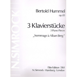3 Klavierstücke op.83 - Bertold Hummel