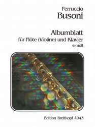 Albumblatt : für Flöte und Klavier - Ferruccio Busoni