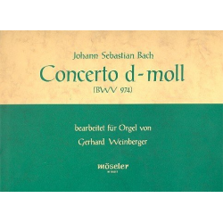 Concerto d-Moll BWV974 für - Johann Sebastian Bach