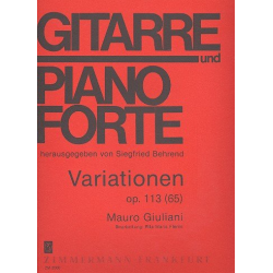 Variationen op.113 : für - Mauro Giuliani / Arr. Rita Maria Fleres