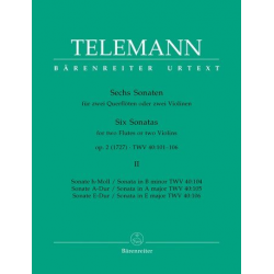 6 Sonaten op.2 Band 2 (Nr.4-6) : - Georg Philipp Telemann
