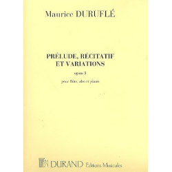 Prélude recitatif et variations op.3 : - Maurice Duruflé