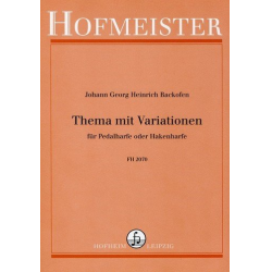 Thema mit Variationen : für Harfe - Johann Georg Heinrich Backofen