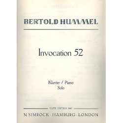 Invocation 52 op.7 : für Klavier - Bertold Hummel