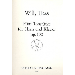 5 Tonstücke op.100 : - Willy Hess