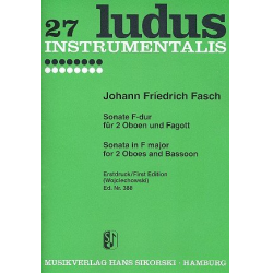 Sonate F-Dur : für 2 Oboen und - Johann Friedrich Fasch