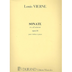 Sonate en sol mineur op.23 : pour - Louis Victor Jules Vierne