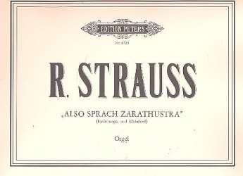 Also sprach Zarathustra für Orgel -Richard Strauss / Arr.Hans Georg Pflüger
