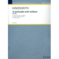 In principio erat verbum : für Sopran (Tenor) - Paul Hindemith