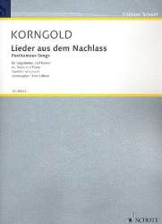 Lieder aus dem Nachlass Band 2 : - Erich Wolfgang Korngold
