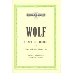 Goethe-Lieder Band 3 : für - Hugo Wolf