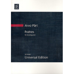 Fratres : für Streichquartett - Study Score - Arvo Pärt