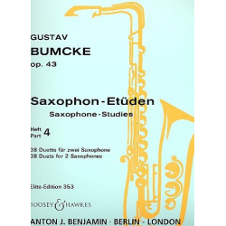 Etüden op.43 Band 4 : 38 Duette für 2 Saxophone -Gustav Bumcke