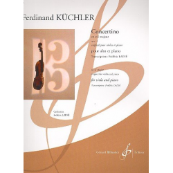 Concertino sol majeur op.15 pour violon et piano : - Ferdinand Küchler