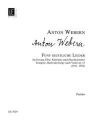 5 geistliche Lieder op.15 : - Anton von Webern