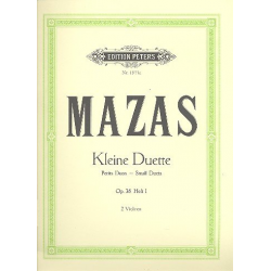 12 kleine Duette op.38 Band 1 : - Jacques Mazas