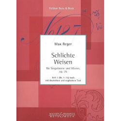 Schlichte Weisen op.76 Band 1 - Max Reger