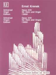 Opus 239 : für Horn und Orgel - Ernst Krenek