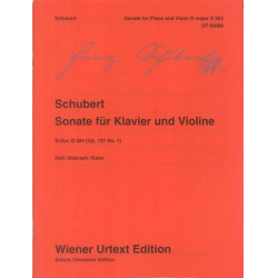 Sonate D-Dur op.137,1 D384 : für Violine und -Franz Schubert / Arr.Hans Kann