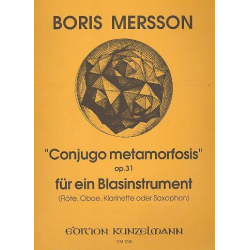 Conjugo metamorfosis op.31 : für ein - Boris Mersson