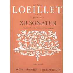 12 Sonaten op.1 Band 4 (Nr.10-12) : - Jean Baptiste Loeillet de Gant