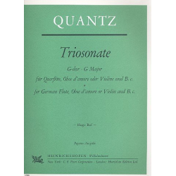 Triosonate G-Dur : für Flöte, - Johann Joachim Quantz