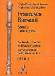 Sonate g-Moll : für Altblockflöte - Francesco Barsanti