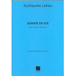 Sonate en sol majeur : - Guillaume Lekeu