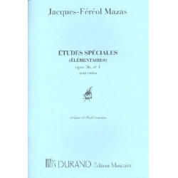 Études speciales op.36,1 : pour violon - Jacques Mazas