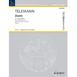 Duett : für 2 Altblockflöten -Georg Philipp Telemann