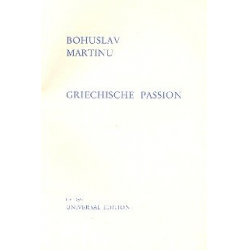 Griechische Passion : Libretto (dt) -Bohuslav Martinu