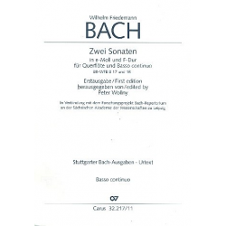 2 Sonaten : für Flöte und Bc - Wilhelm Friedemann Bach